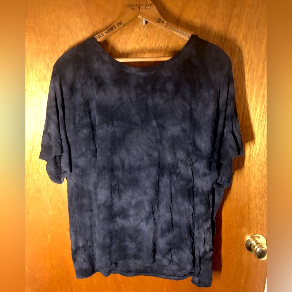 🫐american eagle xxl soft & sexy tie dye/acid wash ribbed swing tee plus size🫐
